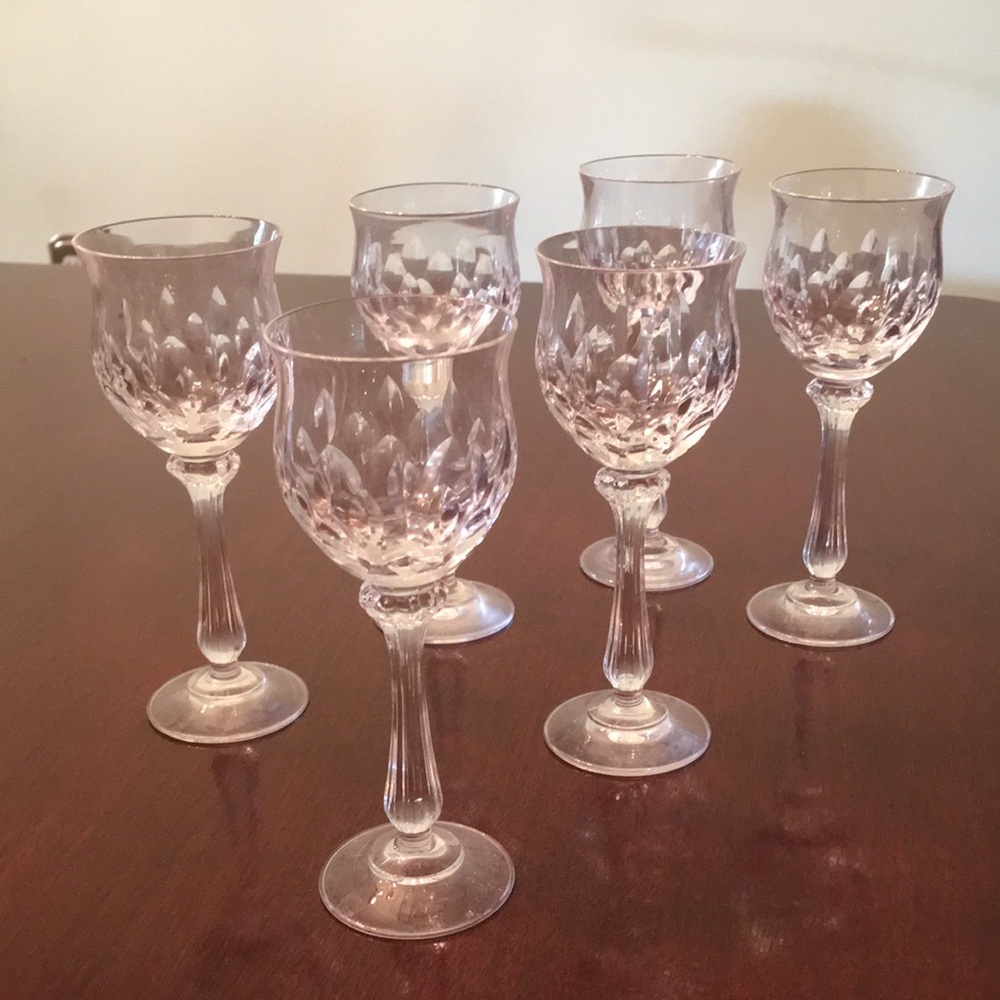 Vintage Mikasa Normandy Crystal Cordial Glasses set of 6
